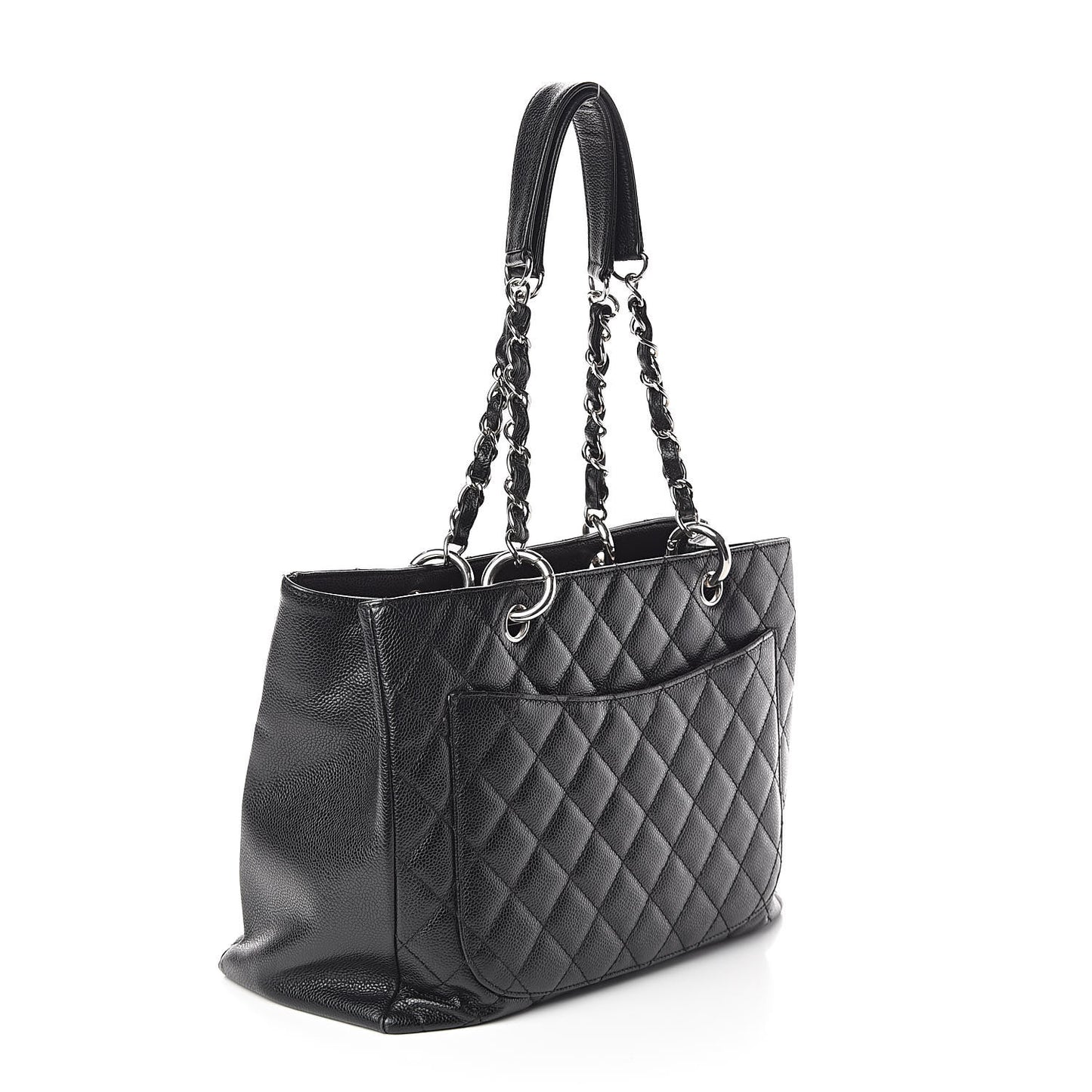 Caviar Quilted Grand Shopping Tote GST Black