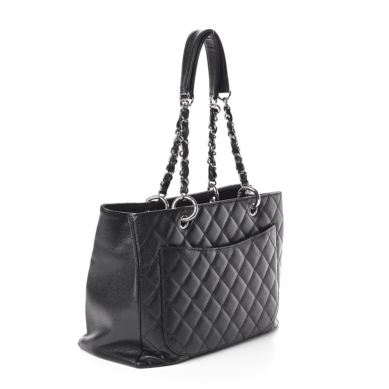 Chanel Caviar Quilted Grand Shopping Tote GST Black 3 of 9