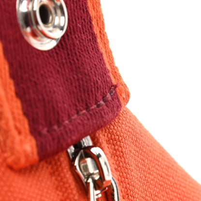 Hermes Canvas Small Bride-A-Brac Pouch Orange Burgundy 8 of 8