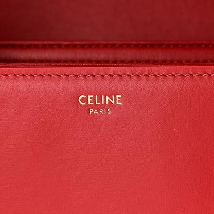 Celine Shiny Calfskin Medium Triomphe Red 6 of 11