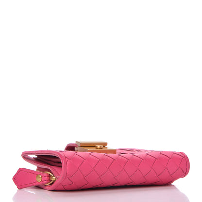 Bottega Veneta Nappa Intrecciato Compact Wallet Fuchsia 4 of 9