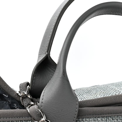 Chanel Woven Straw Raffia Large Deauville Tote Grey 14 of 14