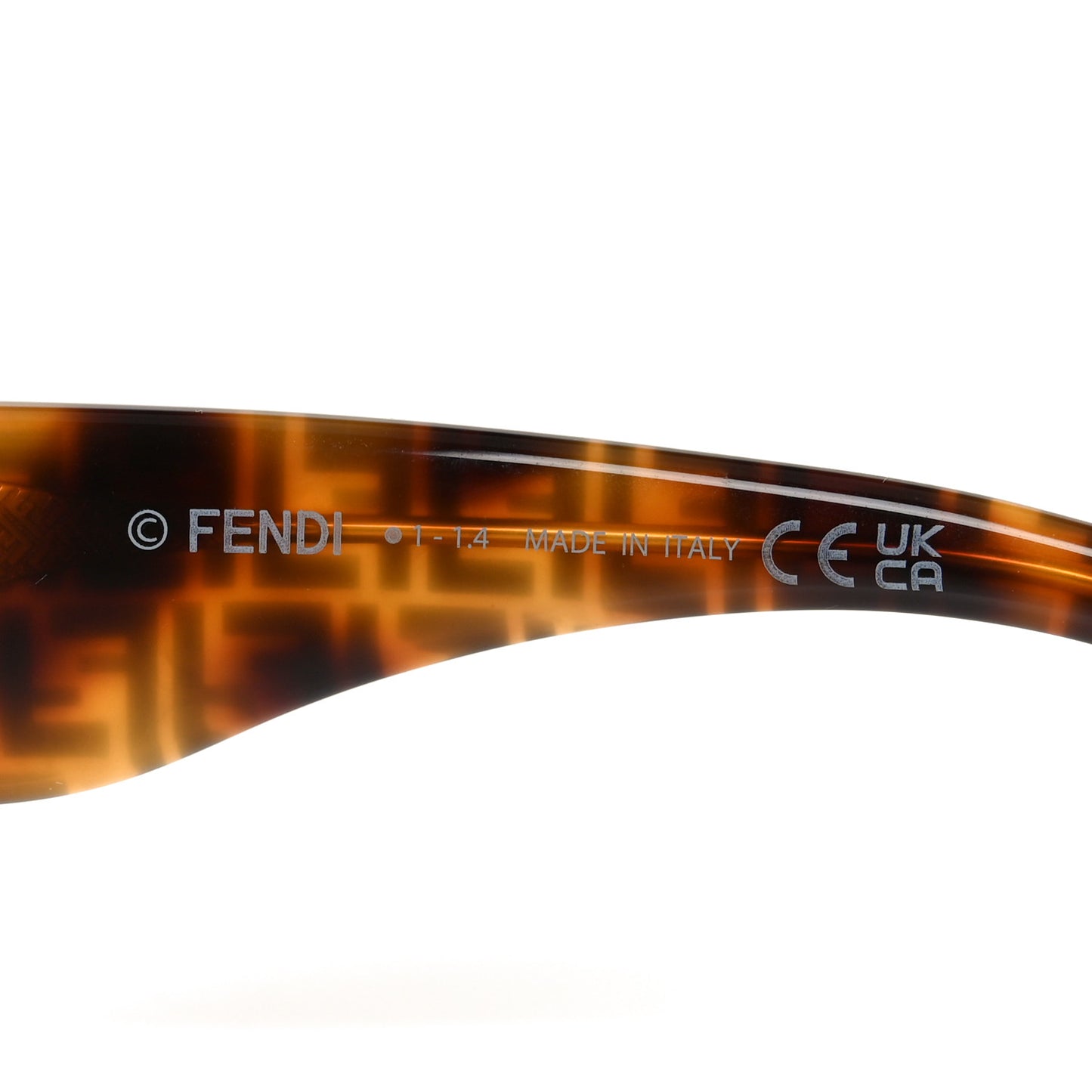 Acetate Fendi Roma Oval Sunglasses FE40125I Havana