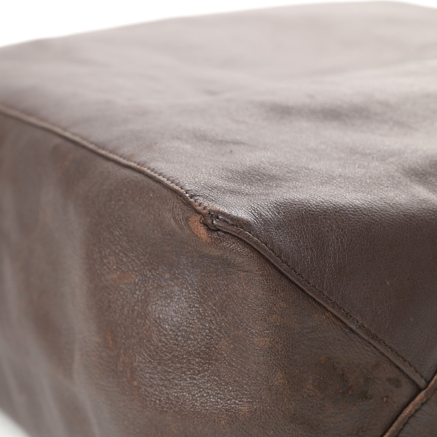 Lambskin Vertical Cabas Brown