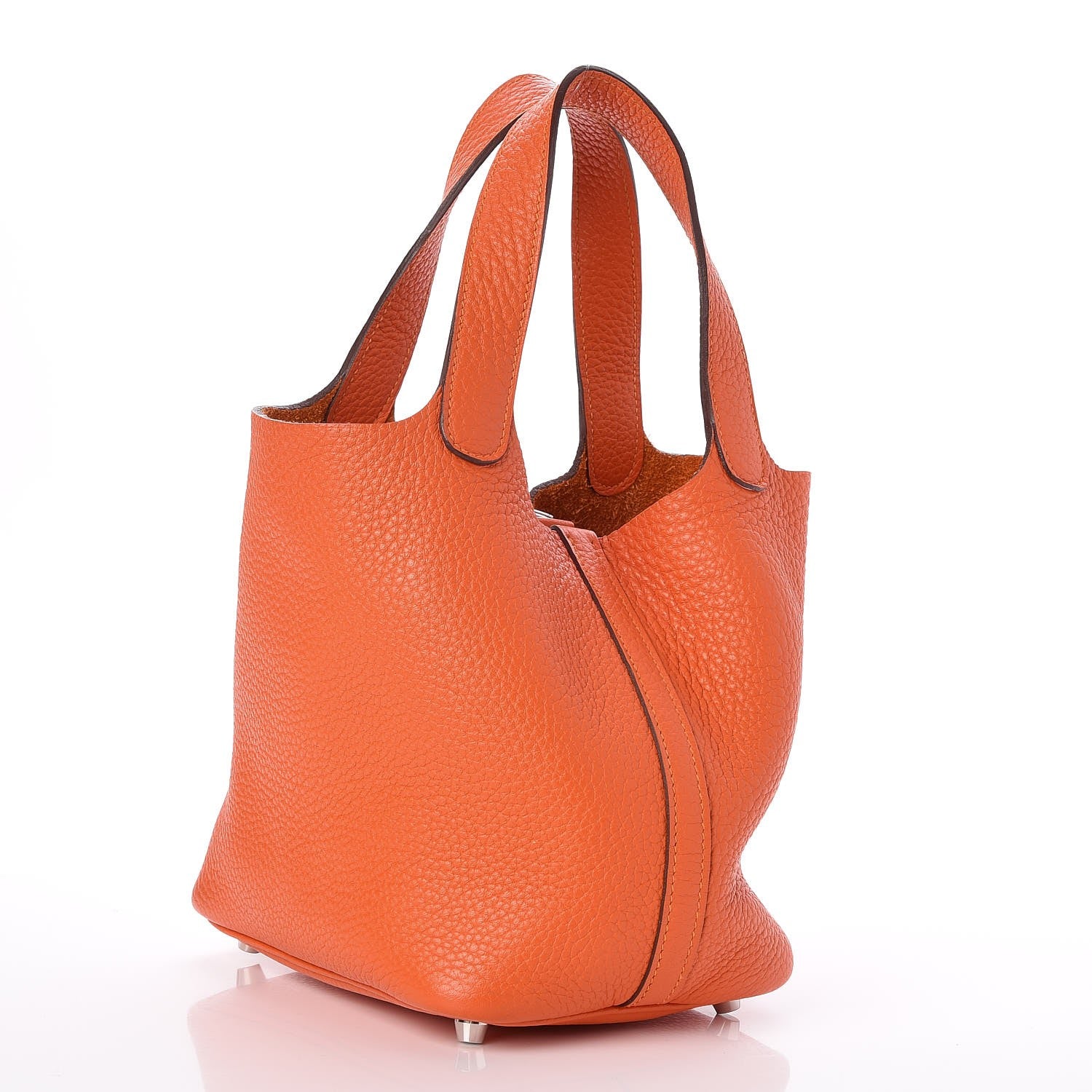 Hermes Taurillon Clemence Picotin Lock 18 PM Orange 3 of 7