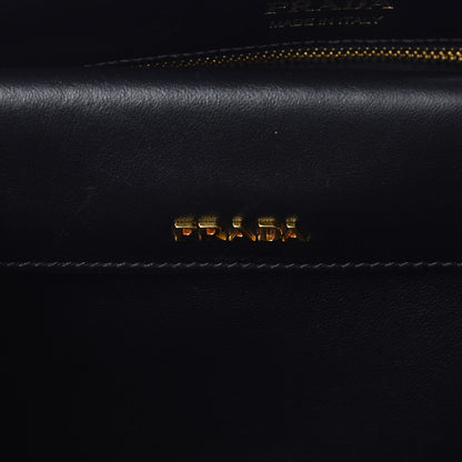 Prada Saffiano City Calfskin Medium Bibliothèque Top Handle Black 8 of 11