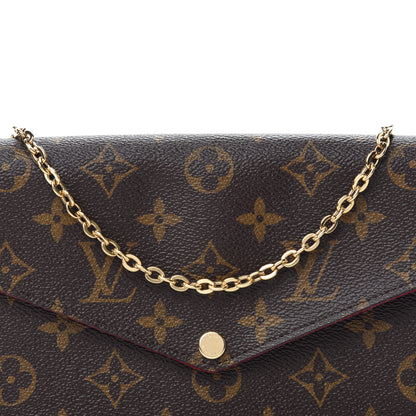 Louis Vuitton Monogram Pochette Felicie Chain Wallet Fuchsia 12 of 13