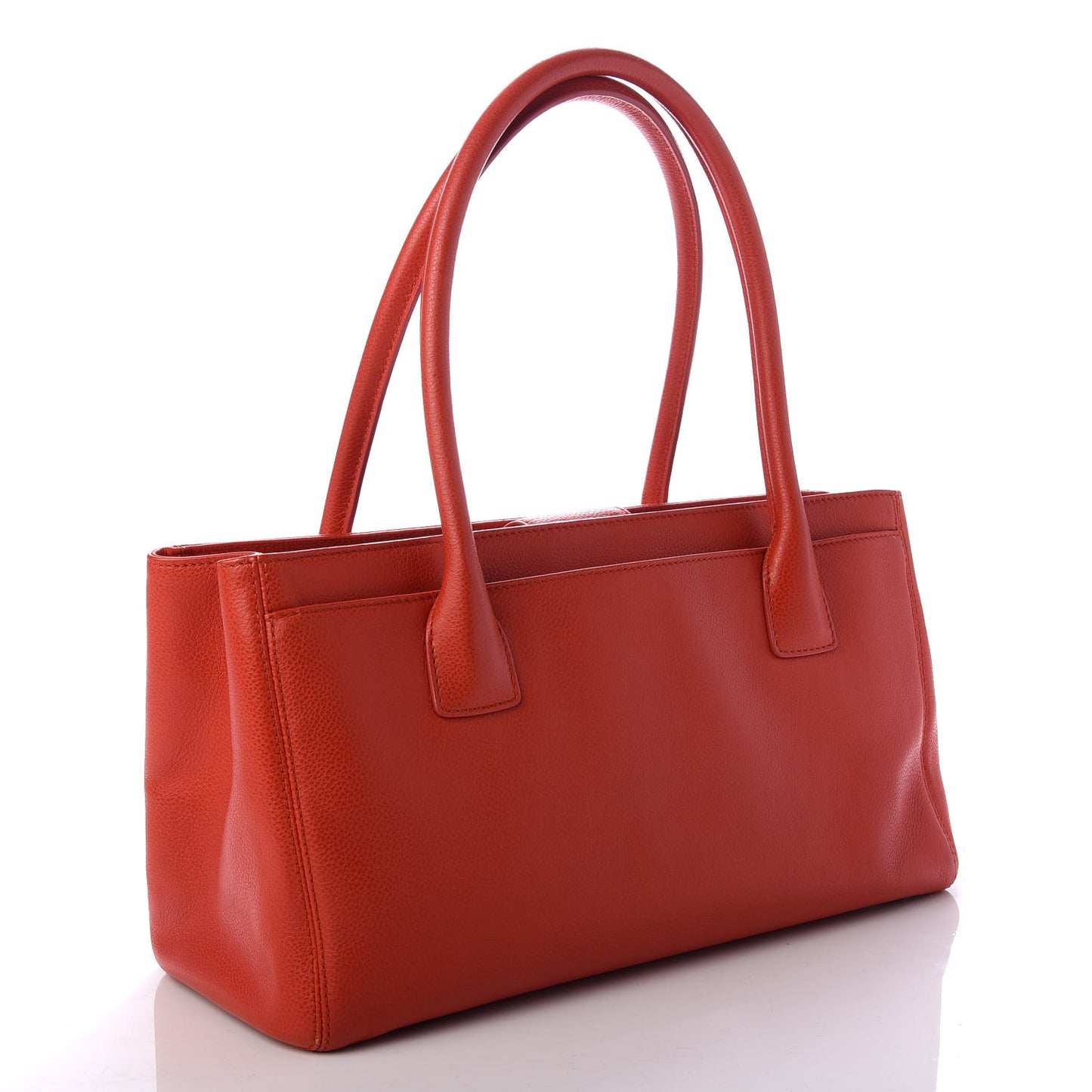Calfskin Small Cerf Shopper Tote Red