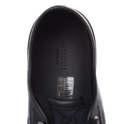 Gucci GG Monogram Calfskin Womens Low Top Sneakers 40.5 Piombo Black 5 of 9
