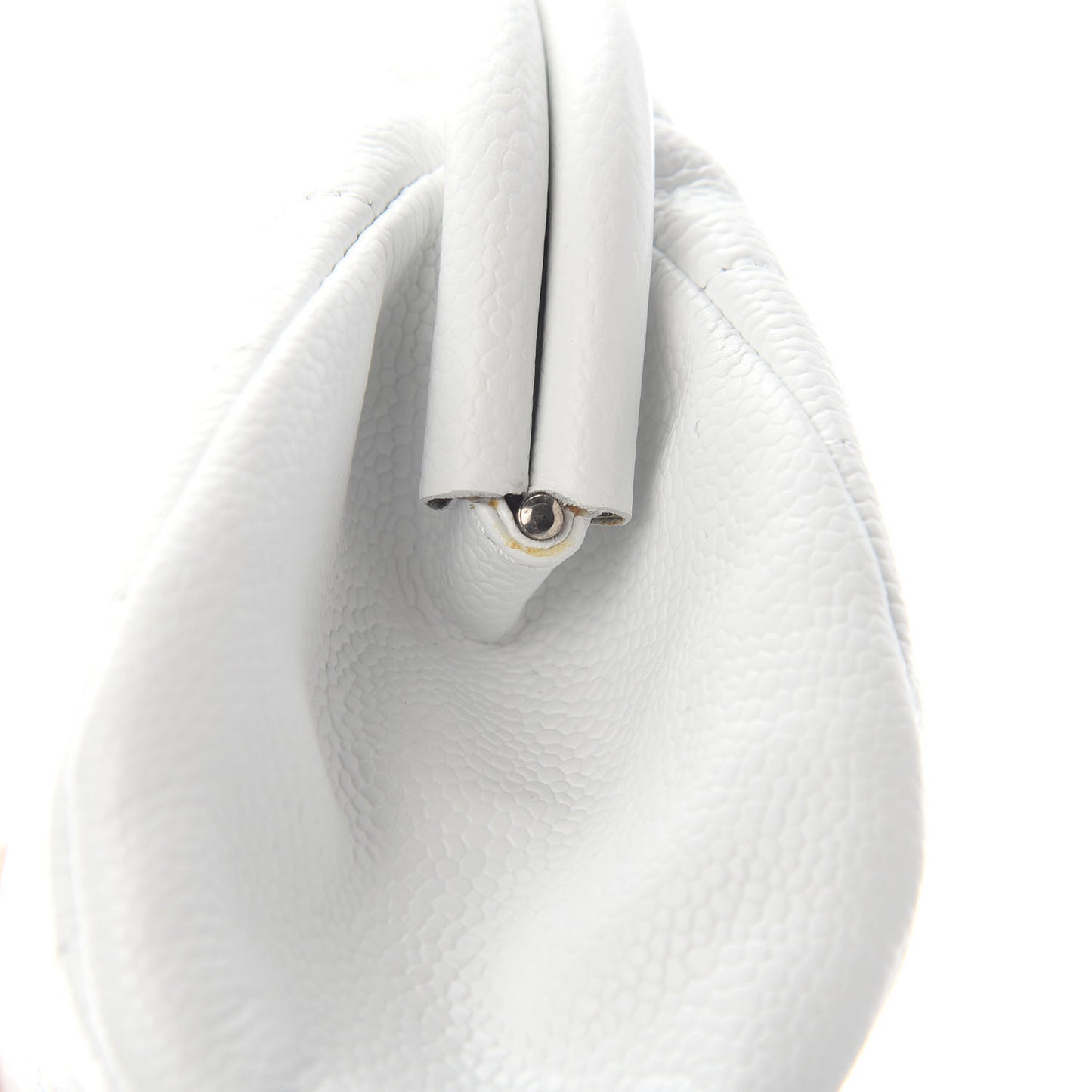 Caviar Quilted Timeless Clutch White