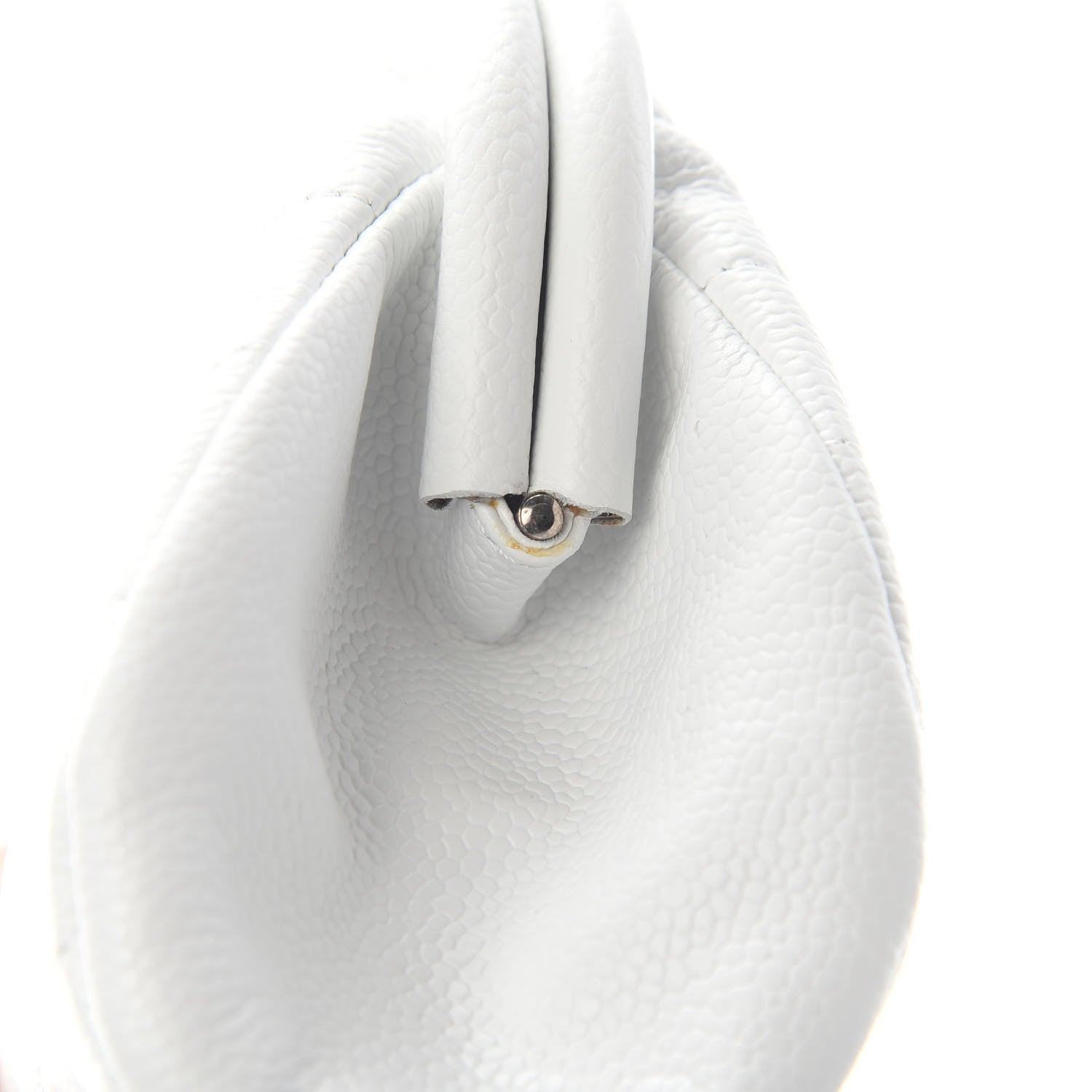 Chanel Caviar Quilted Timeless Clutch White 9 of 10