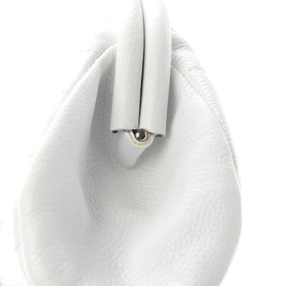 Chanel Caviar Quilted Timeless Clutch White 9 of 10