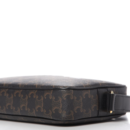 Celine Triomphe Canvas Medium Messenger Bag Black 7 of 9