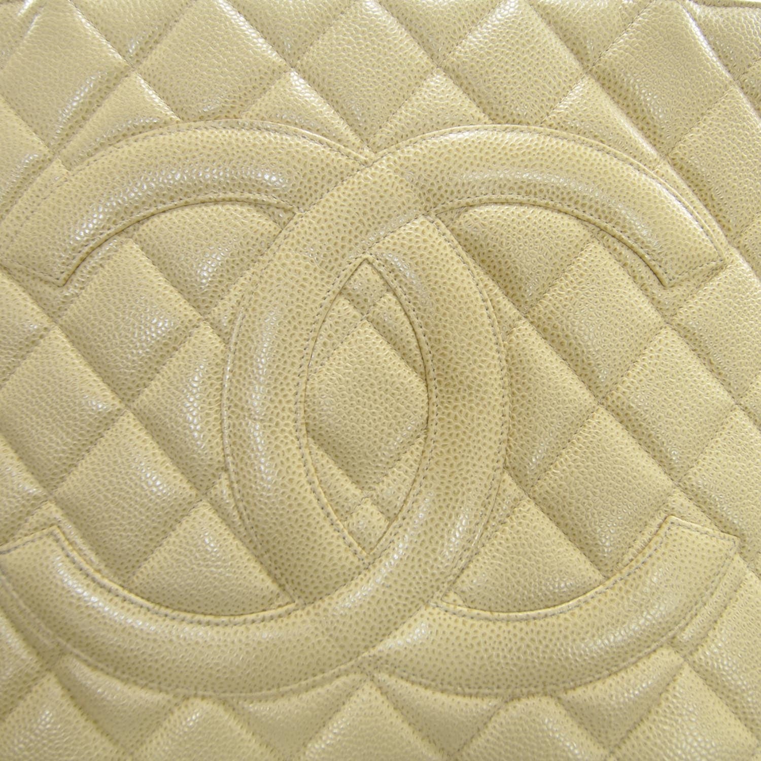 Chanel Caviar Quilted Medallion Tote Beige 8 of 9