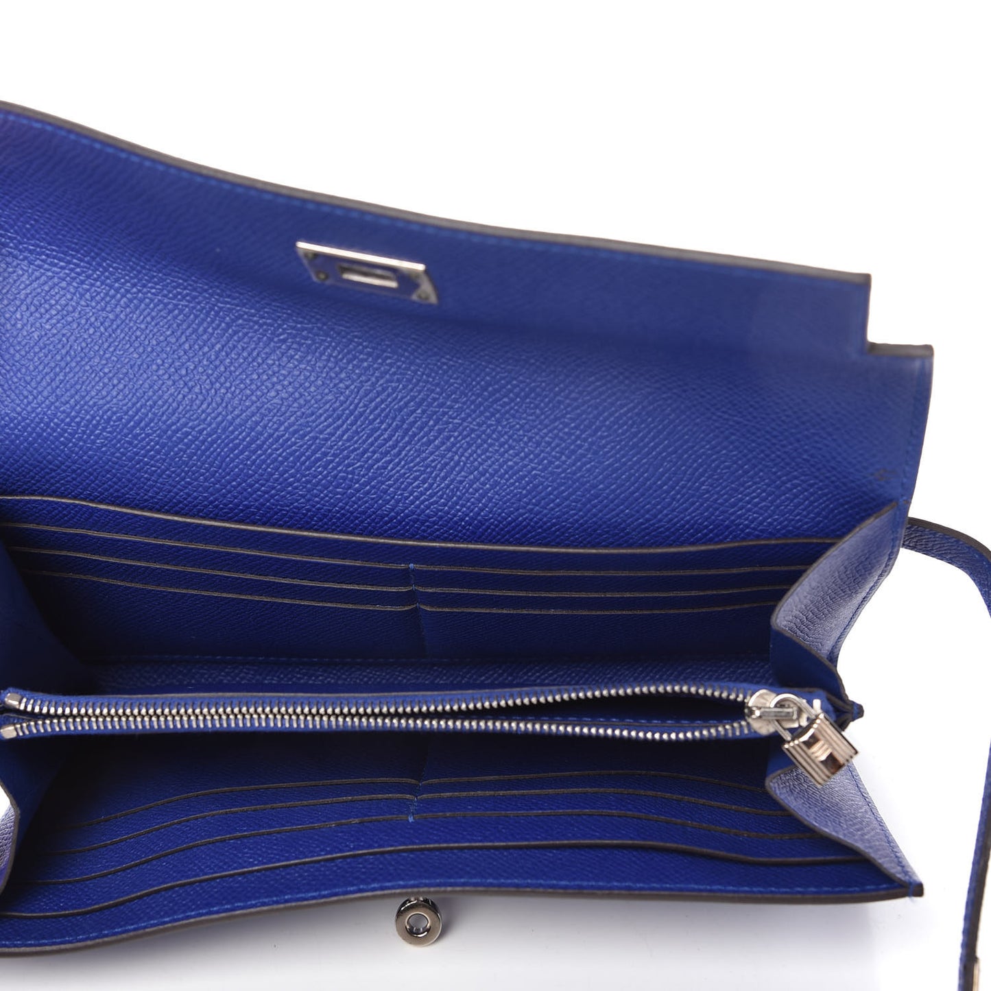 Epsom Kelly Longue Wallet Bleu Electrique