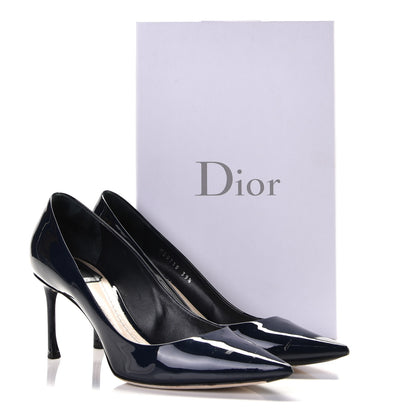 Christian Dior Patent Dioressence Pointed Toe 70mm Pumps 39.5 Marine 15 of 15