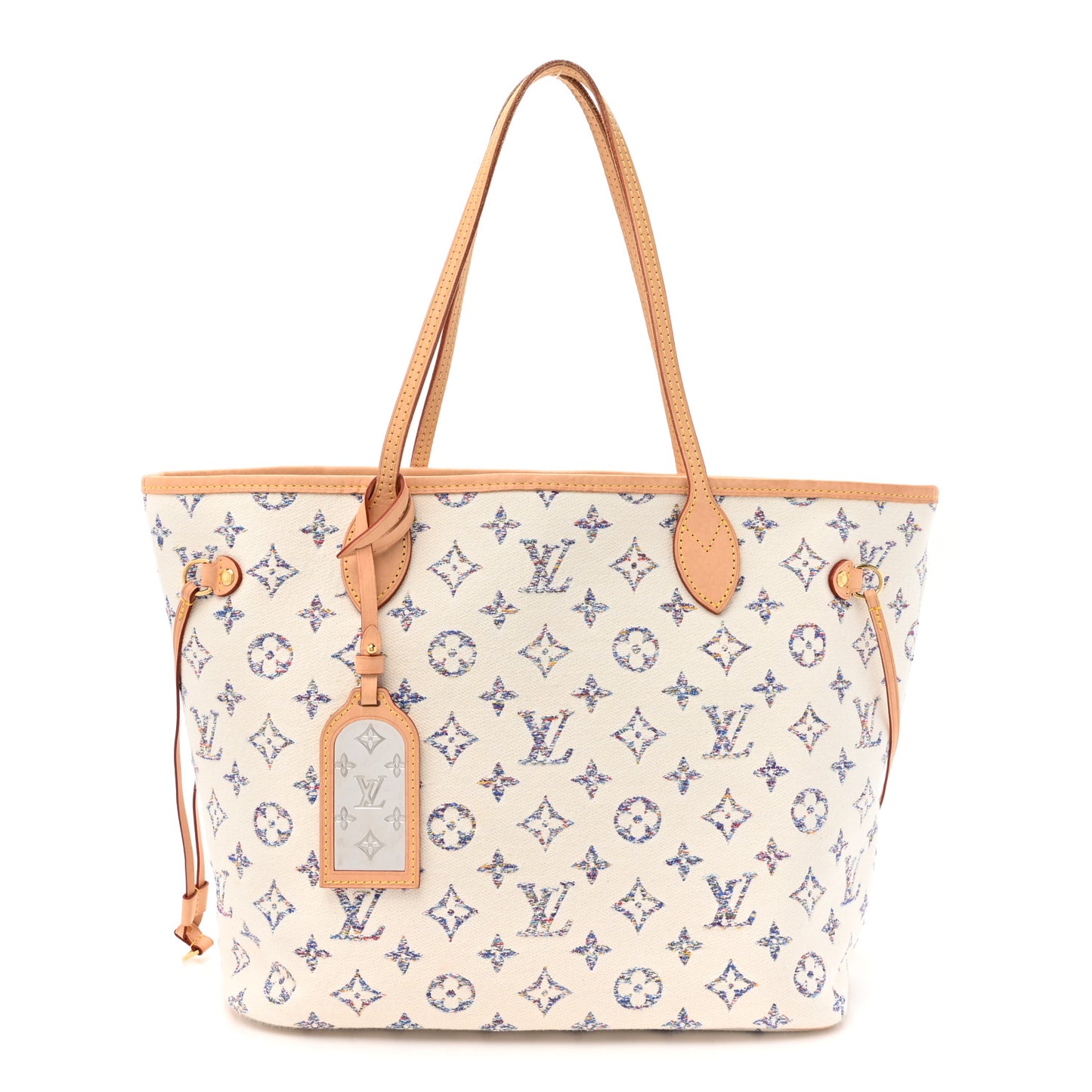 Monogram Jacquard Neverfull MM Multicolor Beige