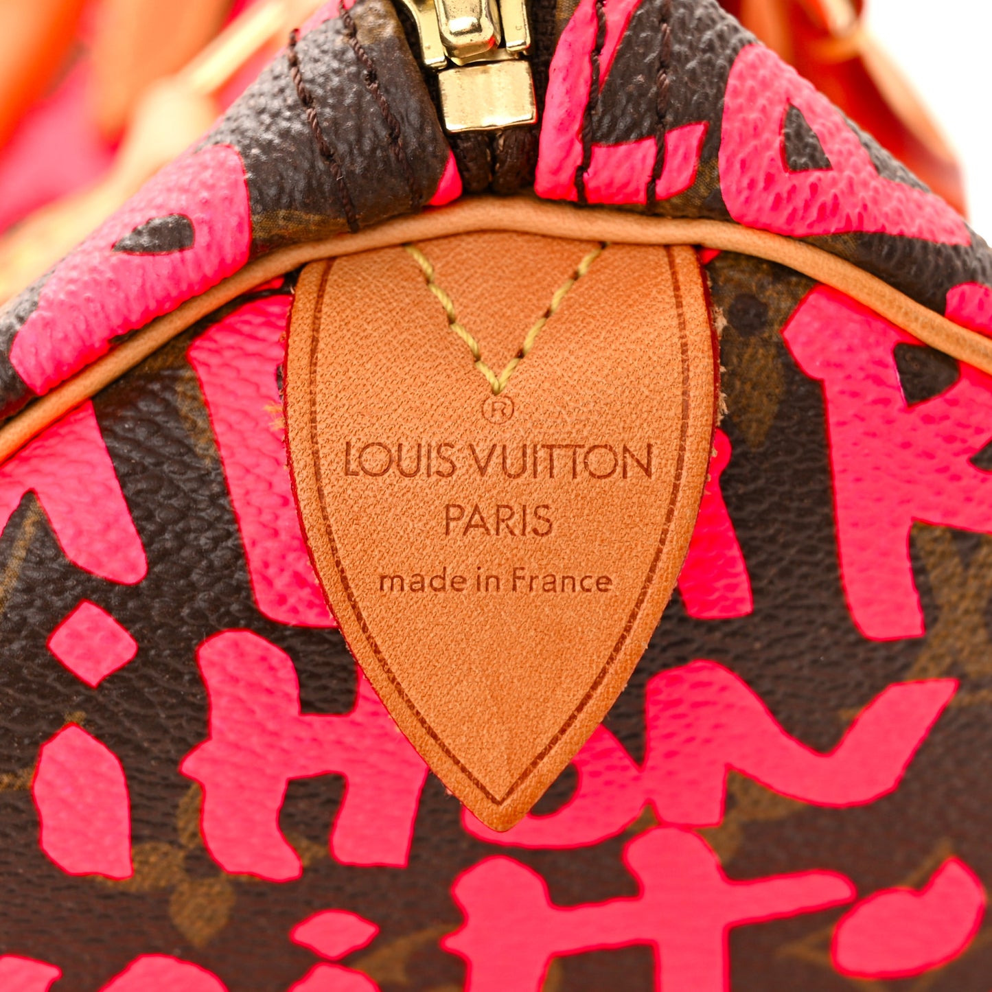 Monogram Graffiti Speedy 30 Fuchsia