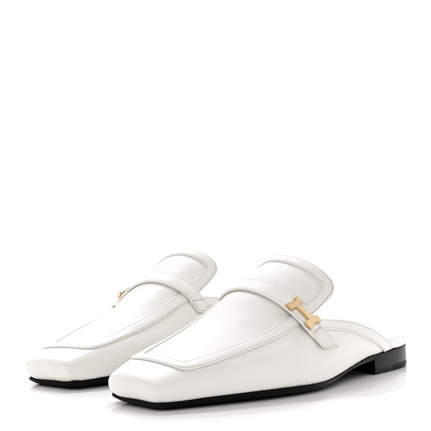 Calfskin Womens Groupie Mules 37 White