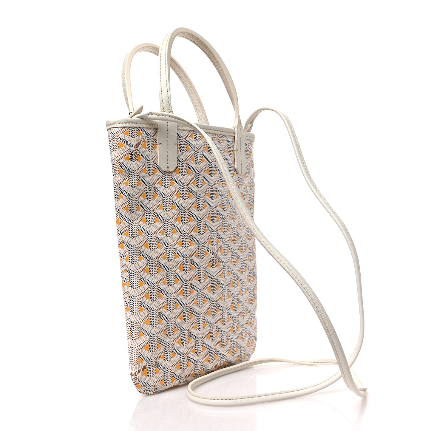 Goyardine Poitiers Claire Voie Tote White Yellow