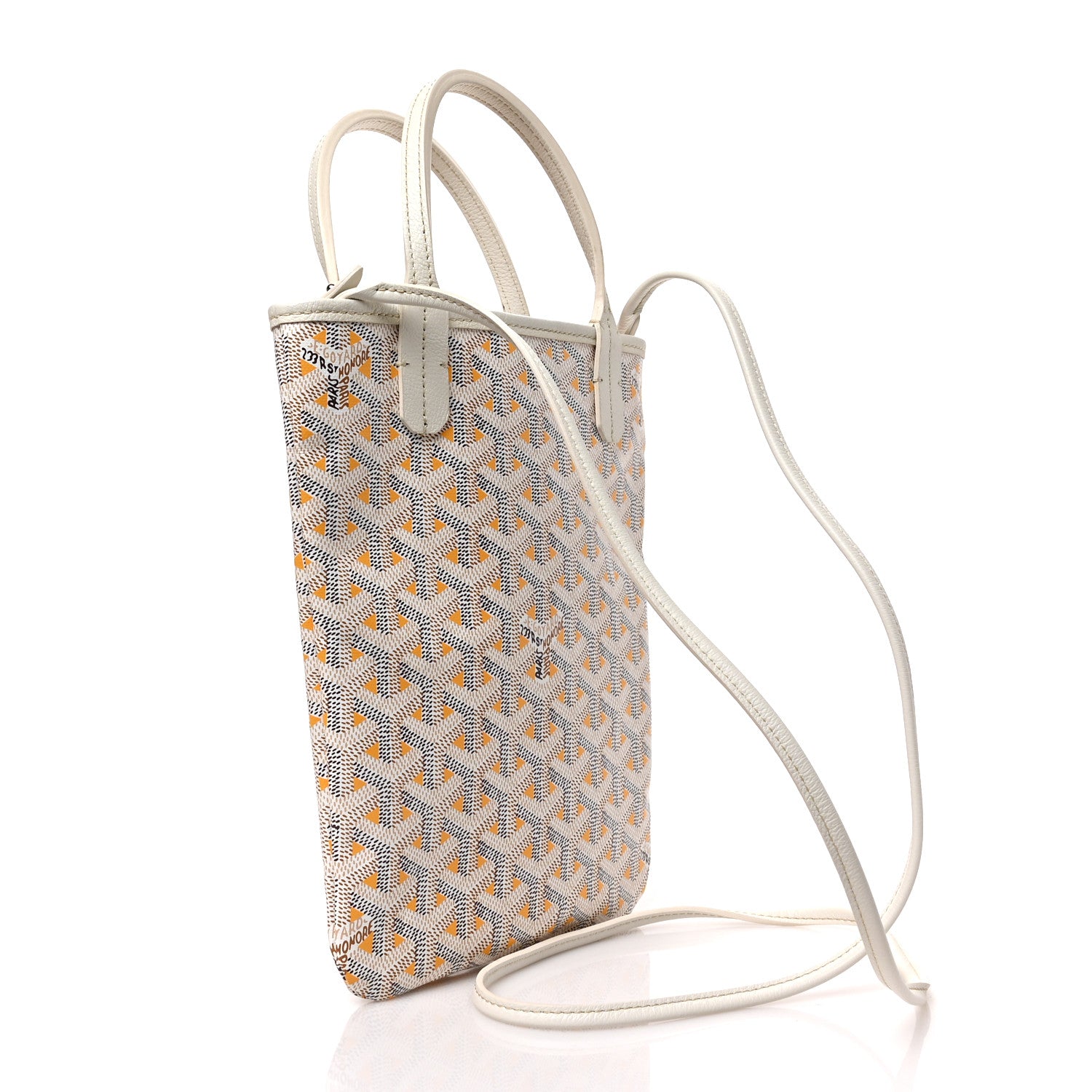 Goyard Goyardine Poitiers Claire Voie Tote White Yellow 3 of 8