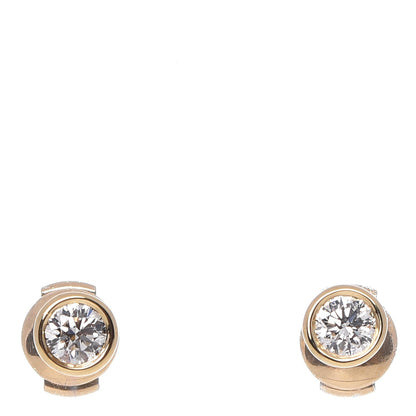 Tiffany 18K Yellow Gold Diamond .64ctw Elsa Peretti Diamonds By The Yard Earrings 1 of 5