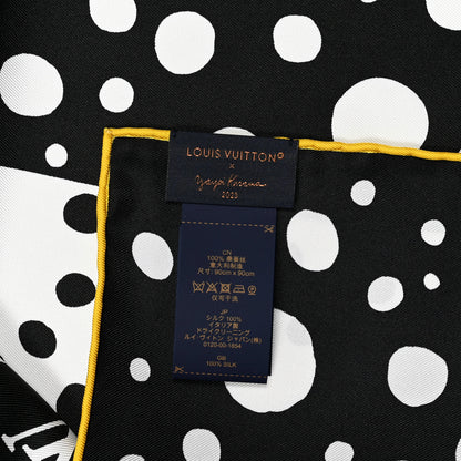 Louis Vuitton LV x YK Kusama Infinity Dots Scarf Black Yellow 3 of 3