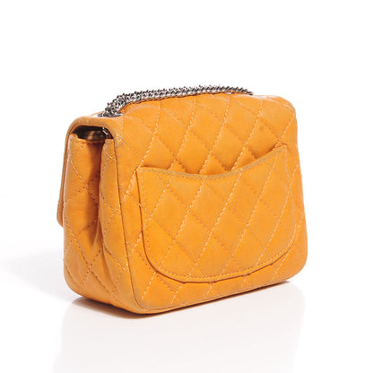 Chanel Glazed Lambskin Quilted Mini Bijoux Chain Square Flap Mango 3 of 8