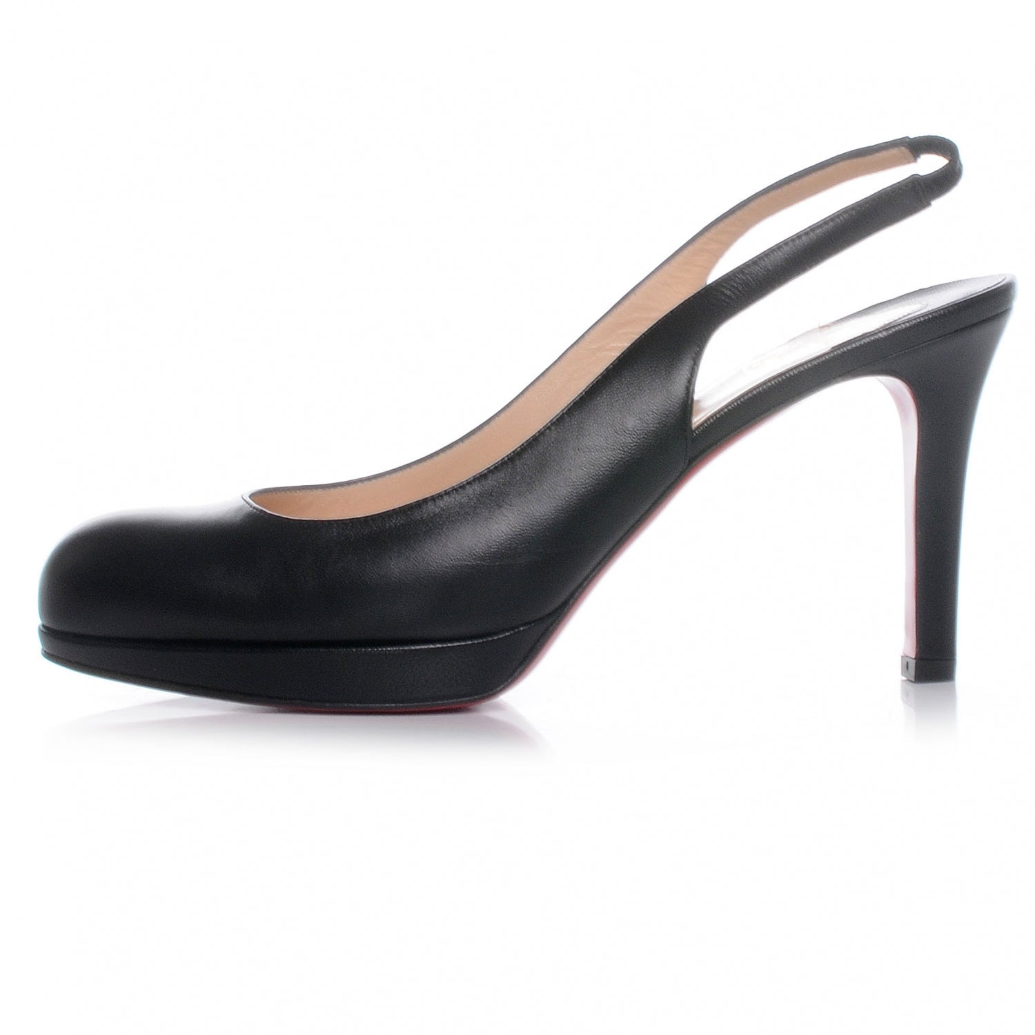 Christian Louboutin Leather Slingback Pumps Black 38.5 1 of 7