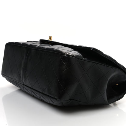 Chanel Lambskin Quilted Jumbo Single Flap Black 10 of 11