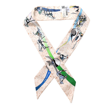 Hermes Silk Space Derby Twilly Creme Bleu Multicolor 1 of 4