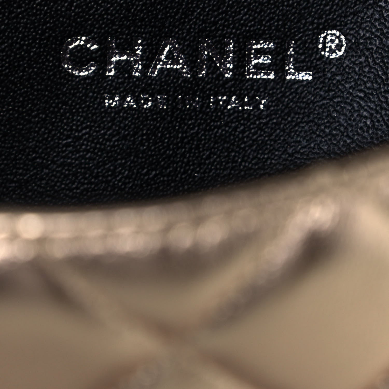 Chanel Metallic Lambskin Quilted Mini Rectangular Flap Gold Black 6 of 14