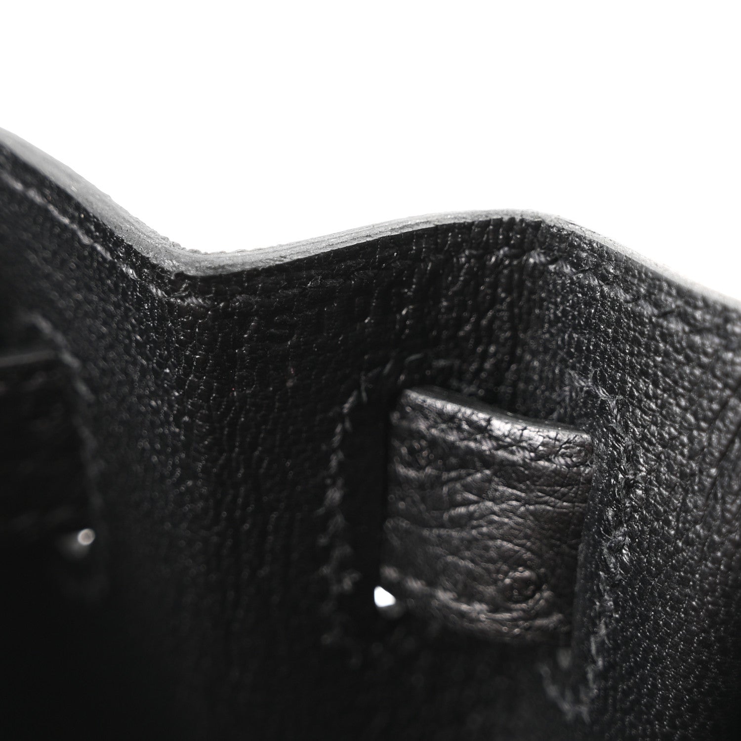 Hermes Ostrich Kelly Sellier 28 Black 7 of 10