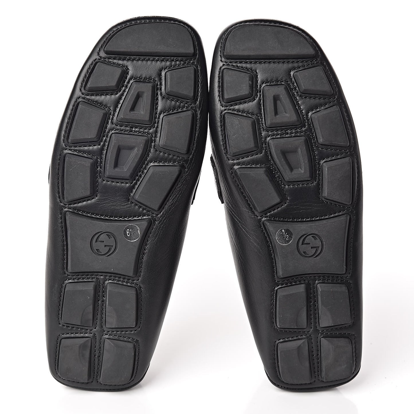 Velvety Calfskin Web Mens Noel Driver Loafers 6.5 Black