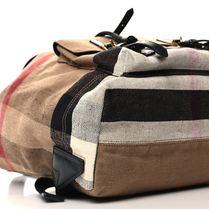 Burberry Canvas Mega Check Small Brookdale Backpack Black 8 of 9