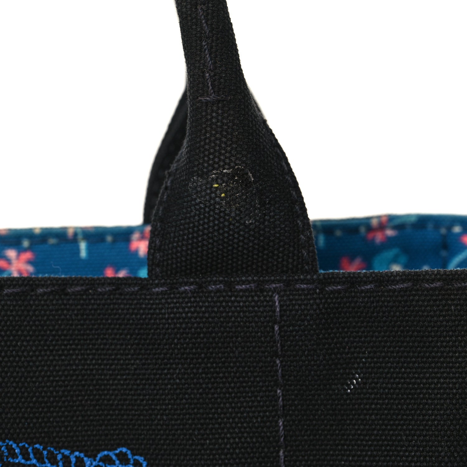 Prada Canapa Small Logo Tote Black Blue 10 of 10