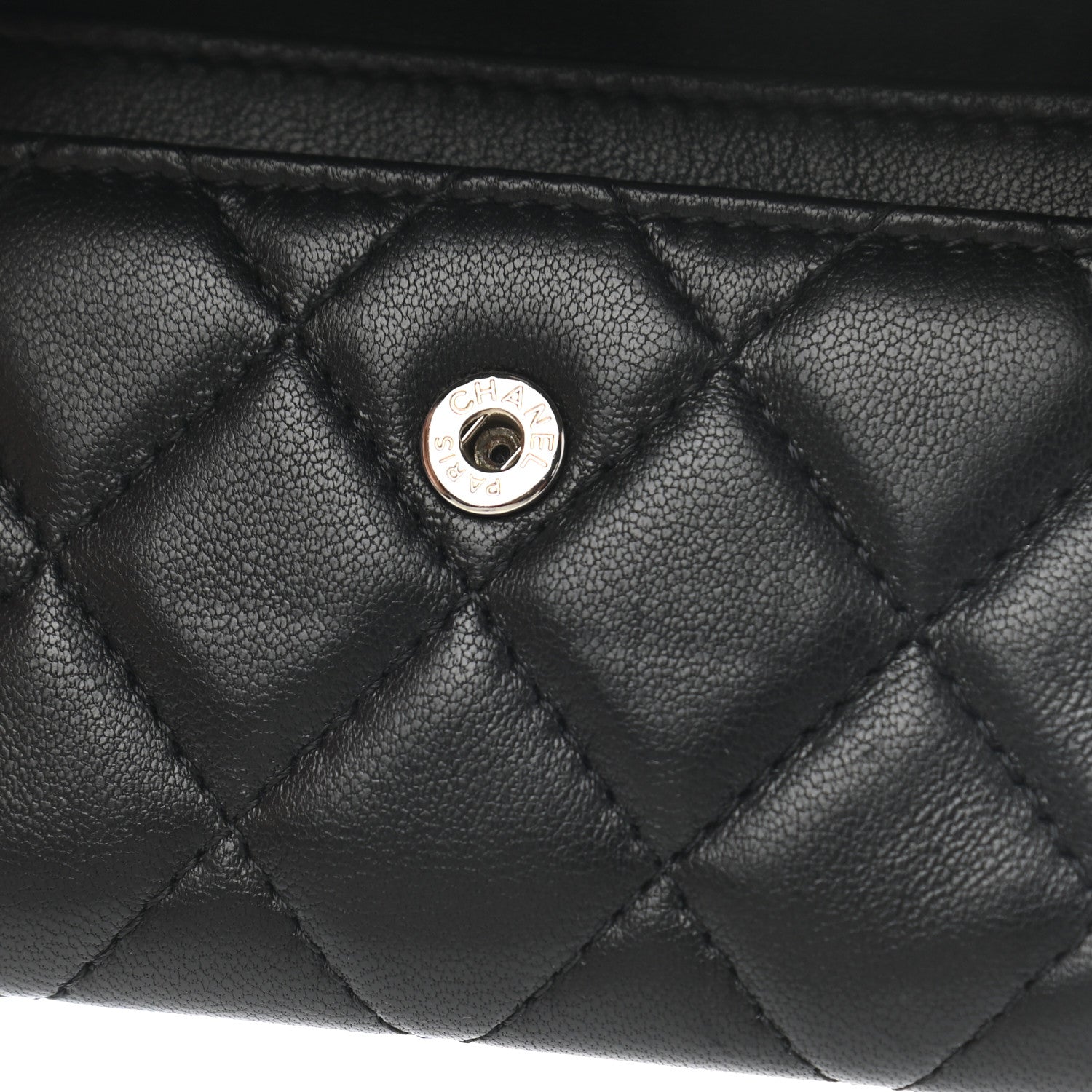 Chanel Lambskin Quilted Flap Card Holder Black 9 of 10