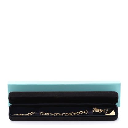 Tiffany 18K Yellow Gold Heart Tag Charm Bracelet 5 of 5