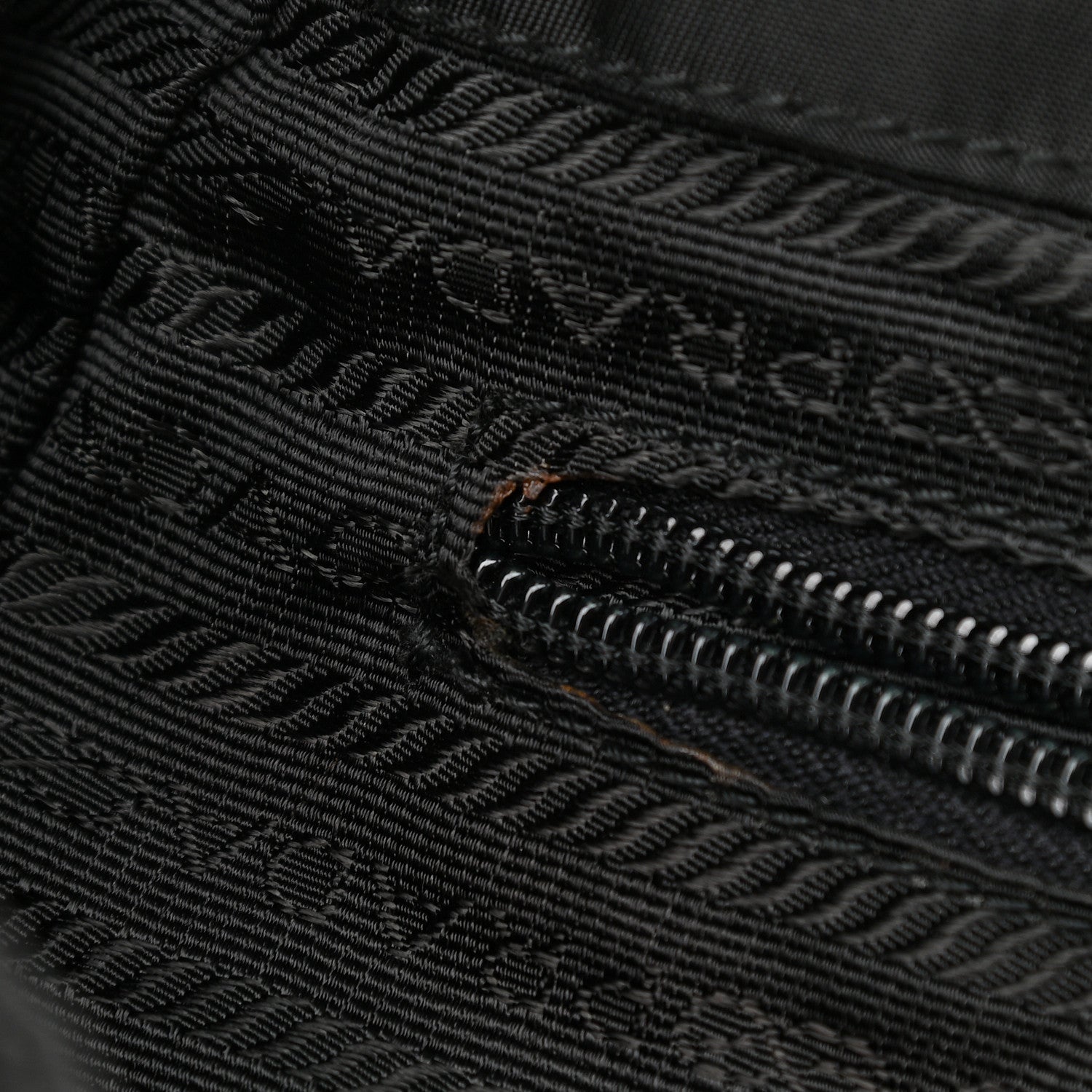 Prada Tessuto Nylon Crocodile Embossed Calfskin Cinch Backpack Black 9 of 12