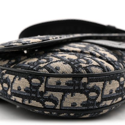 Christian Dior Oblique Mens Mini Saddle Bag Blue 9 of 10