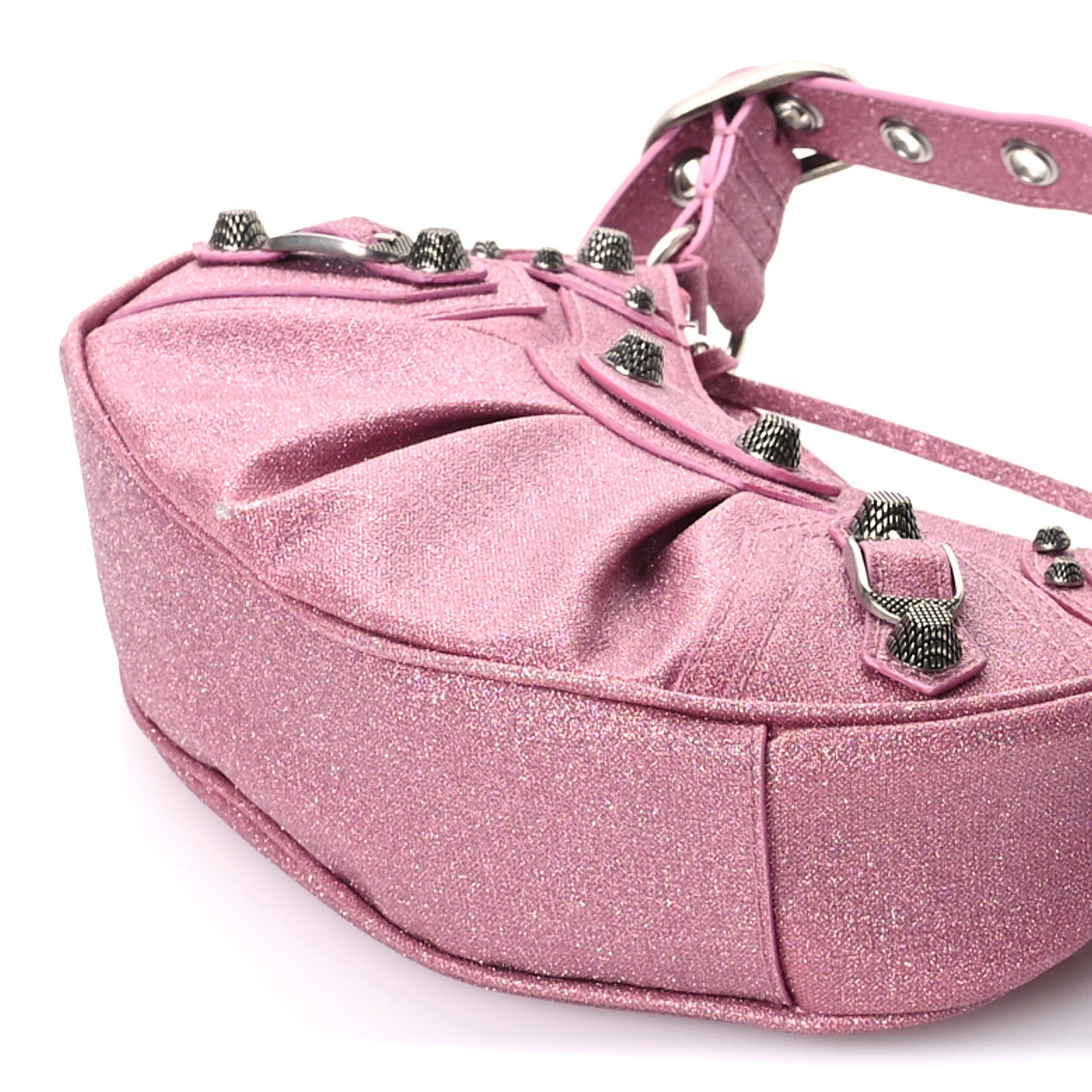 Balenciaga Sparkling Fabric Le Cagole Shoulder Bag XS Sweet Pink 11 of 12