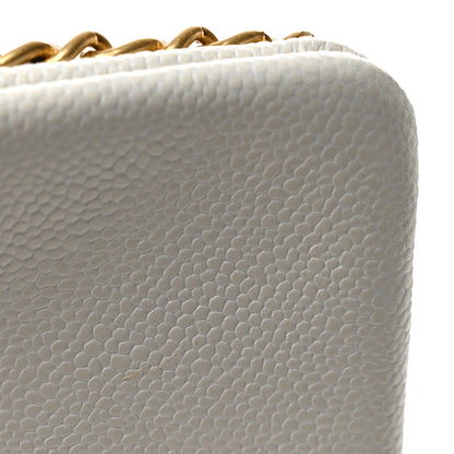 Chanel Caviar Quilted Chain Around Flap White 11 of 12