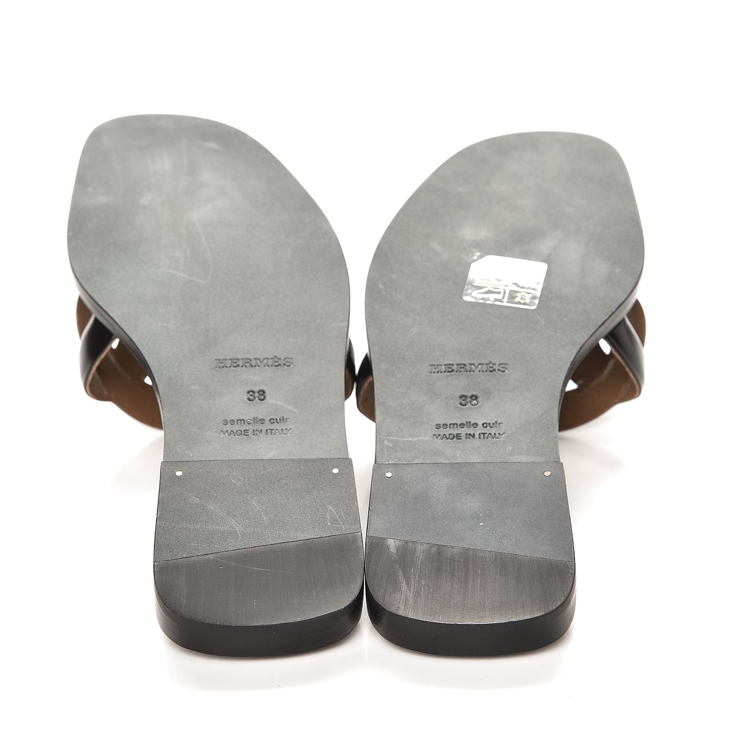 Calfskin Omaha Sandals 38 Black