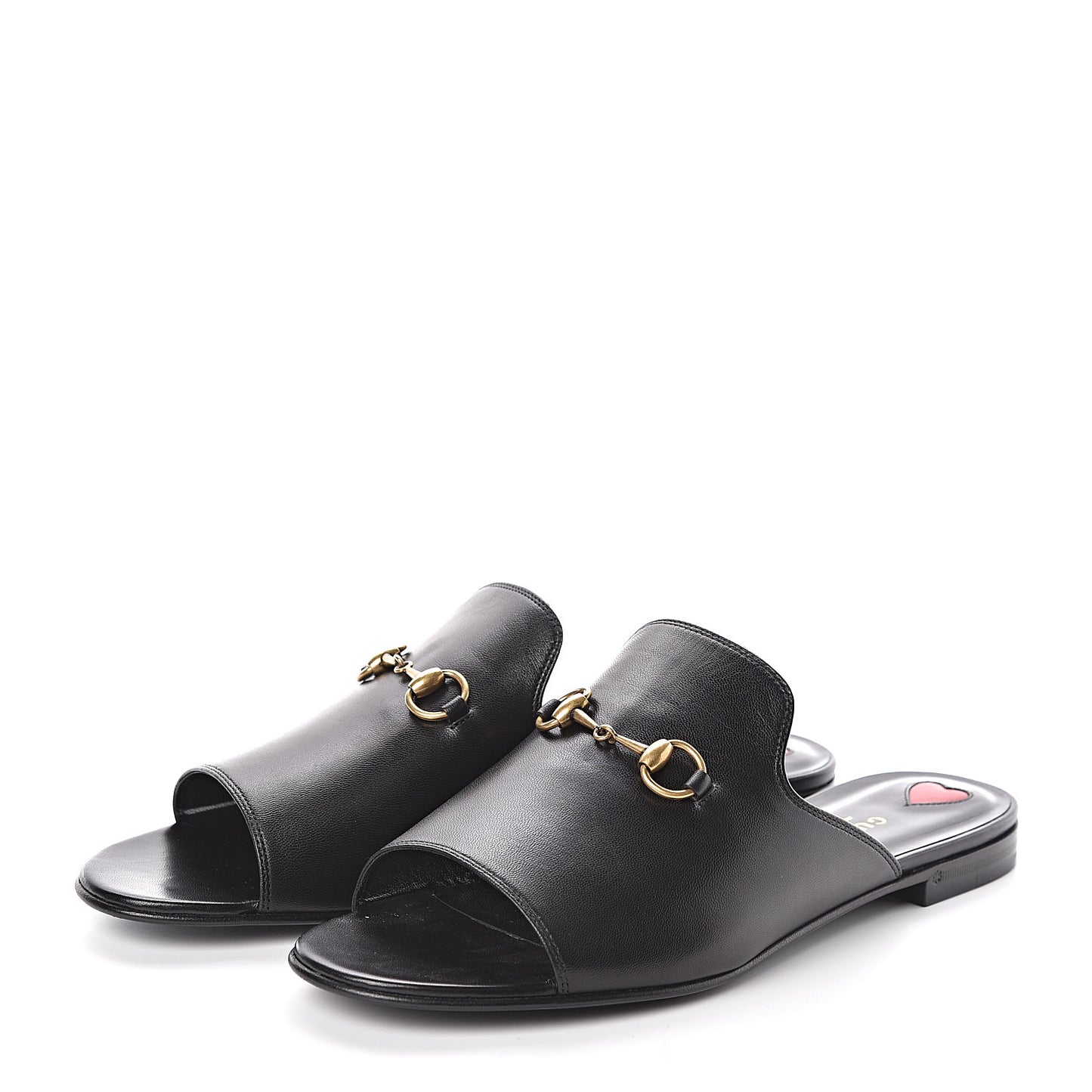 Malaga Kid Horsebit Slide Sandals 39 Black