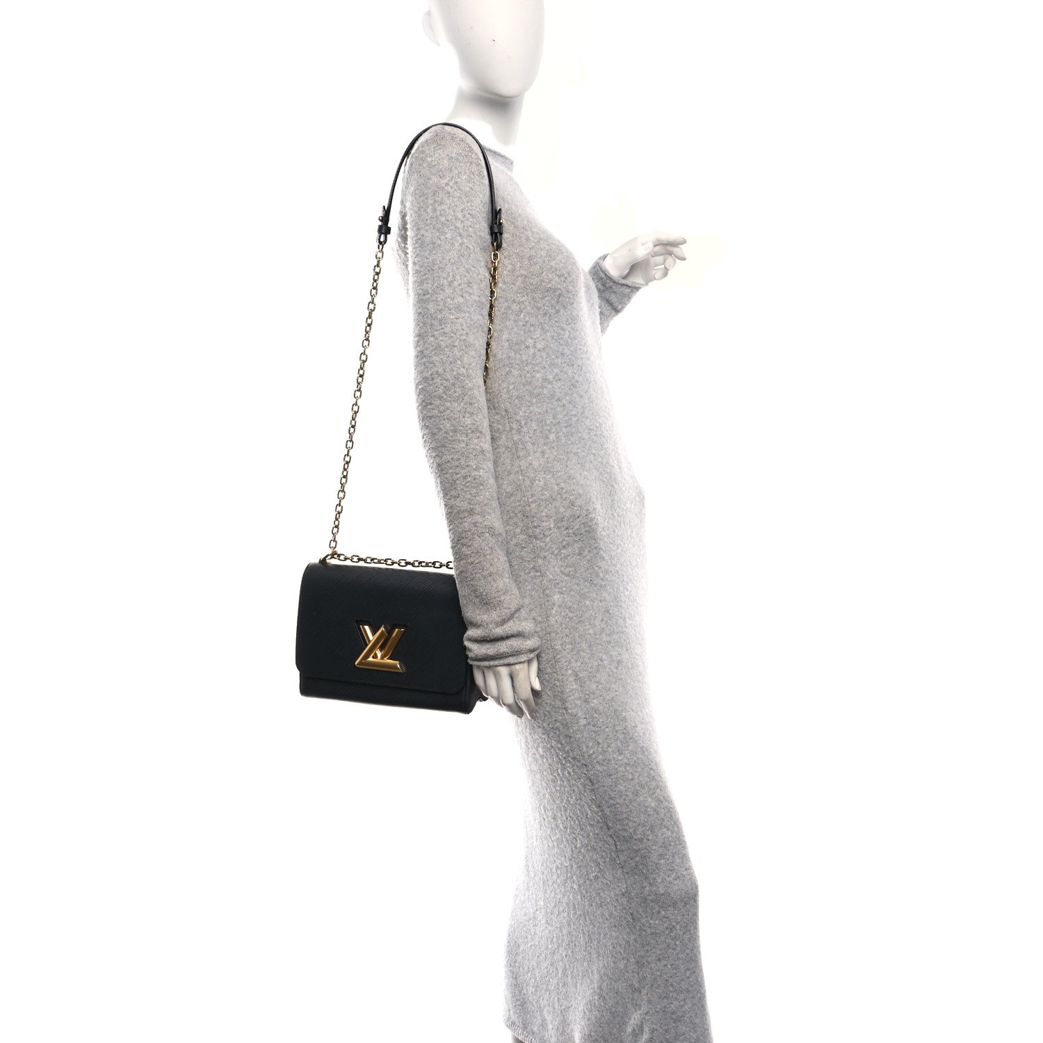 Louis Vuitton Epi Twist Shoulder Bag MM Black 2 of 13