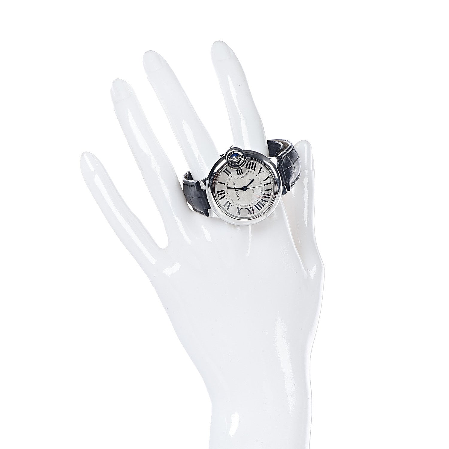 Cartier Stainless Steel Alligator 33mm Ballon Bleu De Cartier Automatic Watch 2 of 8