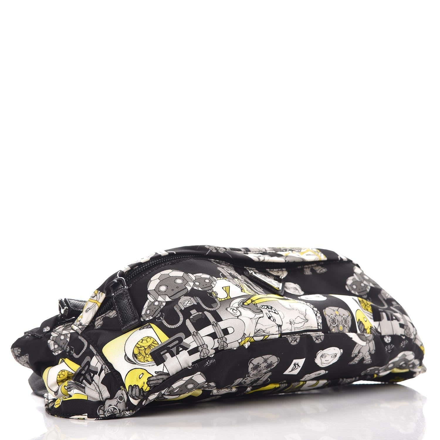 Prada X JAMES JEAN Tessuto Nylon Robot Monkey Belt Bag Black 3 of 9