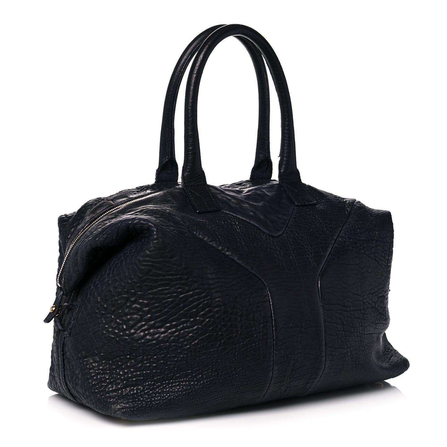 Pebbled Lambskin Medium Easy Sac Black
