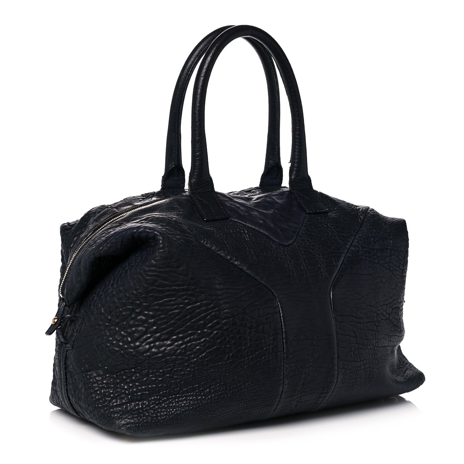 Saint Laurent Pebbled Lambskin Medium Easy Sac Black 3 of 17