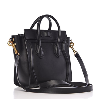 Celine Smooth Calfskin Nano Luggage Black 3 of 11